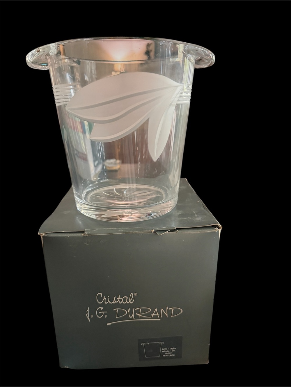 J.G Durand Penelope Crystal Ice Bucket - NEW - Picture 2 of 2
